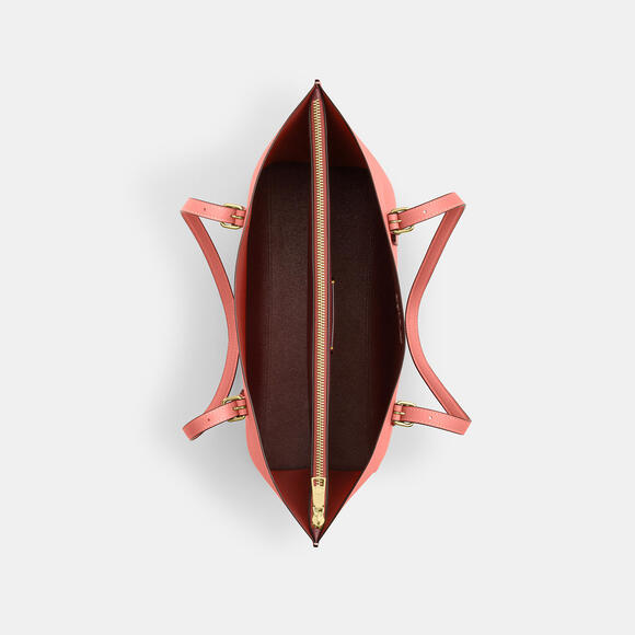 💕Coach NWT Dark Coral Mollie Tote with Gold hardware - Picture 3 of 11